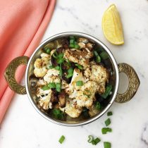 Roasted Miso Cauliflower and Mushrooms